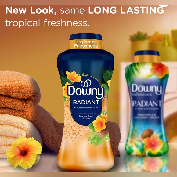 Downy Radiant Pineapple & Coconut Grove Limited Edition In Wash Scent Beads New! - Picture 8 of 9